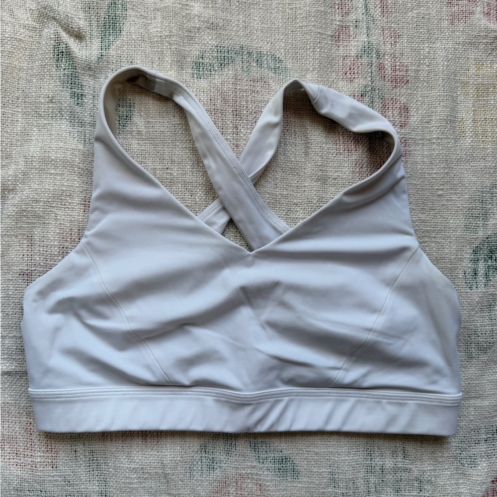 Lululemon Athletica Cross-Back Sports Bra - white